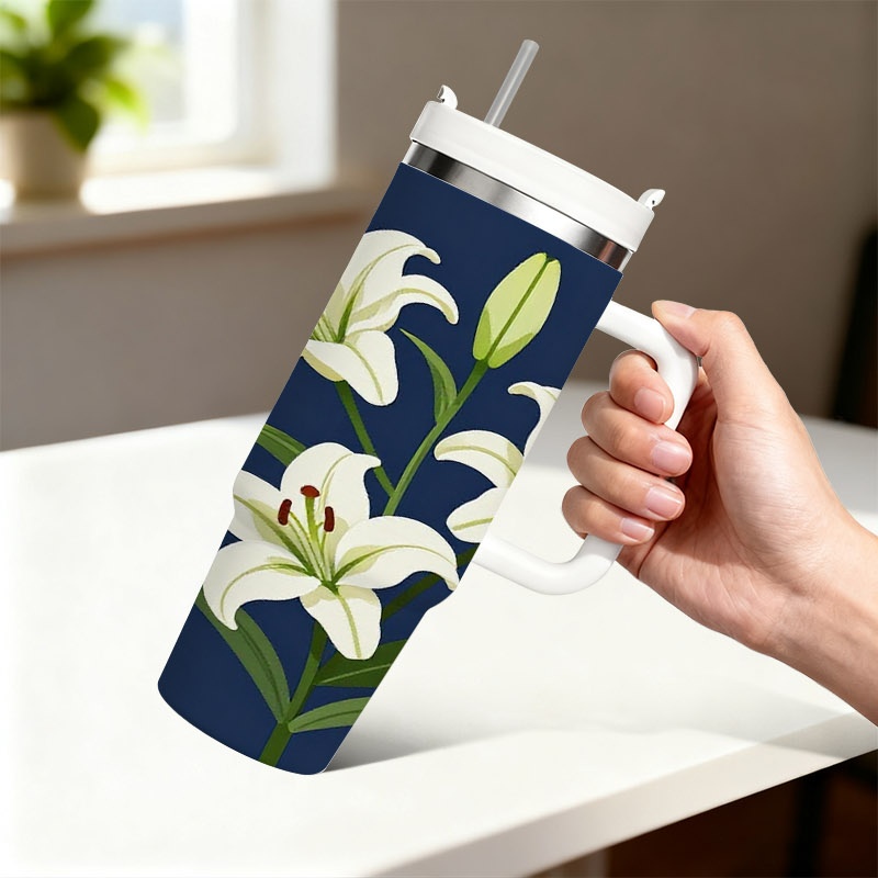 Sublimation Mug White - 40온스 물병 1개, 차 및 음료에