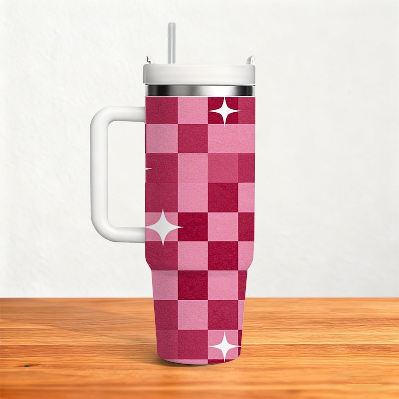 40온스 보온 텀블러(스트로우 및 손잡이 포함), 핑크 - Sublimation Mug White 리뷰 및 가격