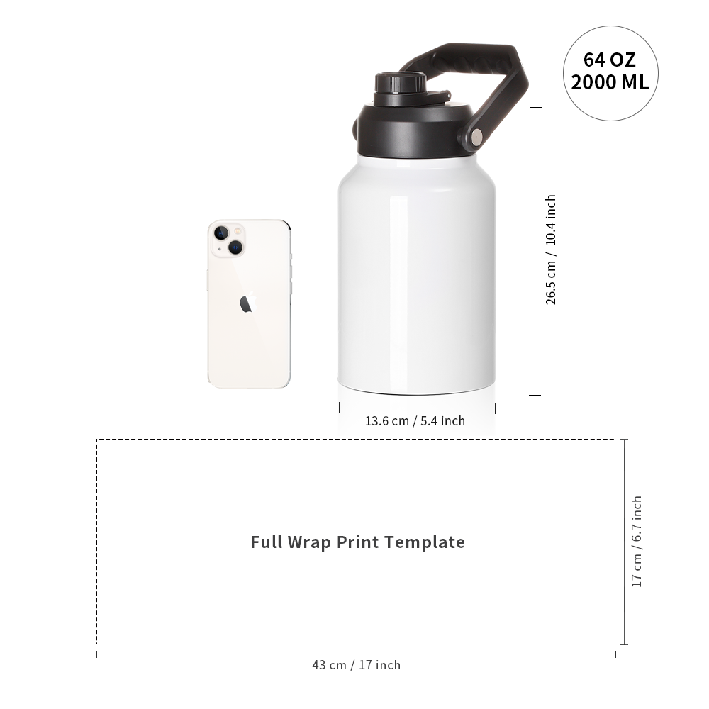 PYD 라이프 USA 무료 배송 64온스 개인 맞춤형  - Water Bottle Blank 리뷰 및 가격