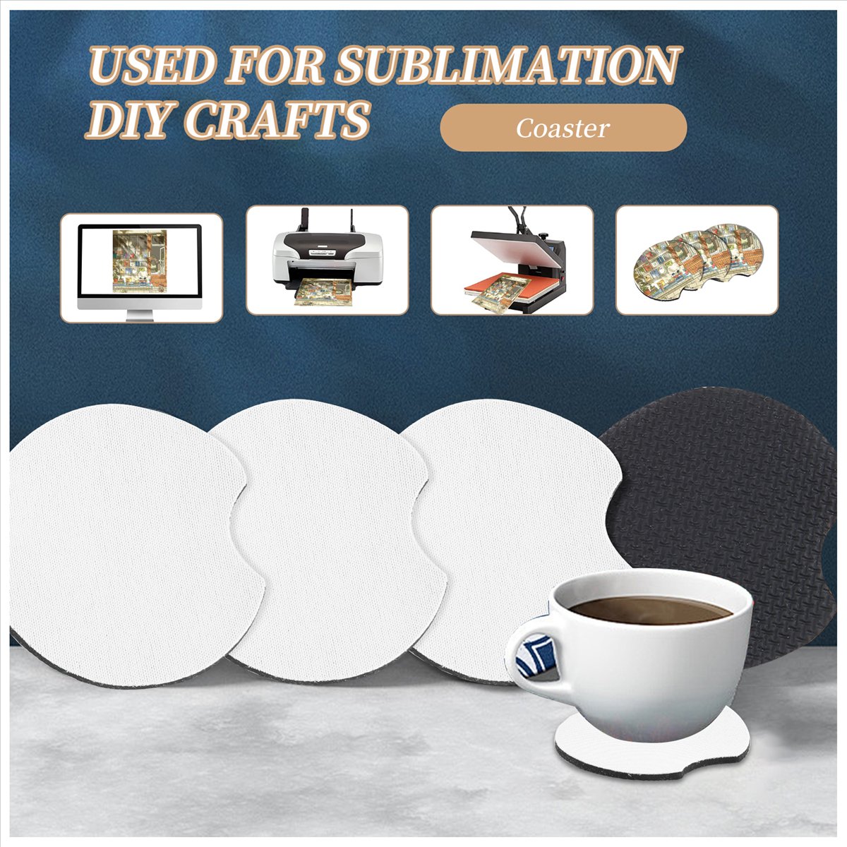 AA83 100개의 승화용 블랭크 자동차 코스터, 원형 - Coaster Sublimation Blank 리뷰 및 가격