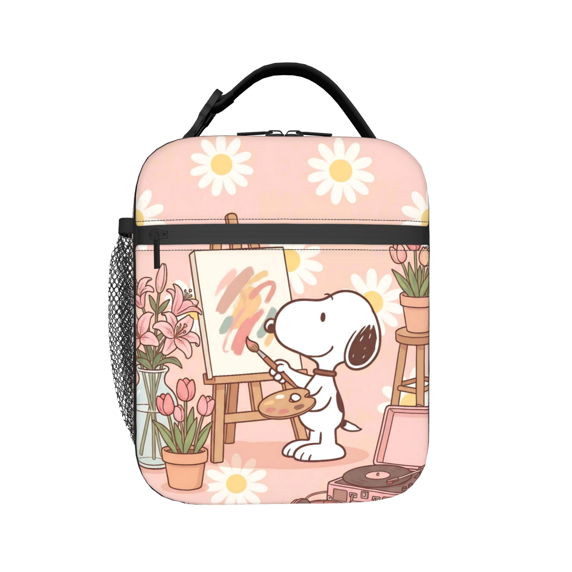 귀여운 S-스누피 그림이 있는 보온 도시락 가방 휴대용 - Tote Bag Sublimation 리뷰 및 가격